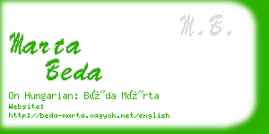 marta beda business card